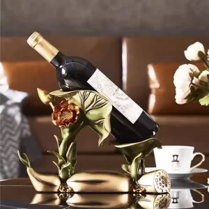 Light Luxury Lotus Ceramic Sculpture Porch Sideboard Red Wine Rack Ornaments Home Living Room Wine Cabinet Tv Cabinet Decoration