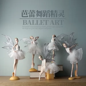 Ballet Dance Elf Angel Girl Sculpture Figure Statue Decorations Desk Wine Cabinet Display Stand Decorative Gift Children's Gift