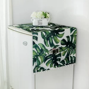 American Classic Green Polyester Cotton Washing Machine Dust Cover Refrigerator Dust Cloth Furniture Multi-use Cover Towel Dust