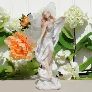 Exquisite High-end European-style Angel Flower Fairy Ornaments Blonde Female Resin Crafts Fashion Home Decoration Birthday Gift