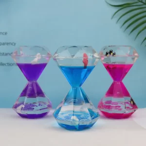 Creative Funny Decompression Diamond Liquid Hourglass Office Desktop Personalized Timer Decoration Student Gift