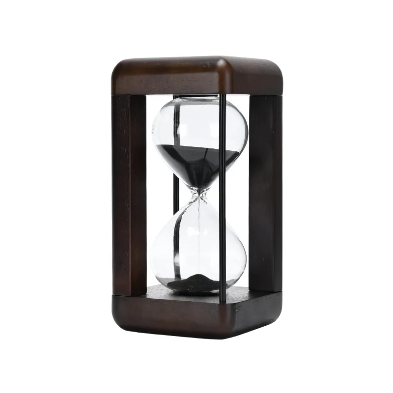 Retro Nostalgic Hourglass, Advanced Wood Glass Hourglass Timer 15 Minutes 30 Minutes Time Gift Home Style Premium Gift