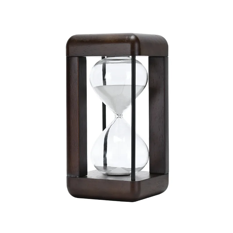 Retro Nostalgic Hourglass, Advanced Wood Glass Hourglass Timer 15 Minutes 30 Minutes Time Gift Home Style Premium Gift - Image 6