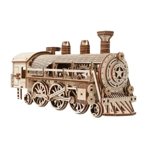 Wooden Steam Train Model Diy3d Stereo Puzzle Difficulty Adult Assembled Mechanical Dynamic Model Decompression Handmade Gift