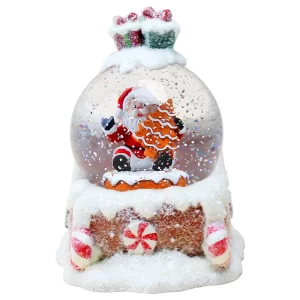 Santa Claus Music Box, Luminous Rotating Snowflake Crystal Ball Music Box, Christmas Birthday Gift