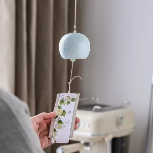 Japanese-style Ceramic Wind Bell Hanging Decoration Home And Wind Bell Garden Decoration Handmade Creative Pendant Wish Bed Bell
