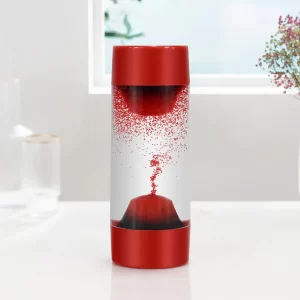 Red And Blue Acrylic Double-headed Volcanic Hourglass Timer, Volcanic Eruption Home, Office Gift, Small Decoration, Sand Leakage